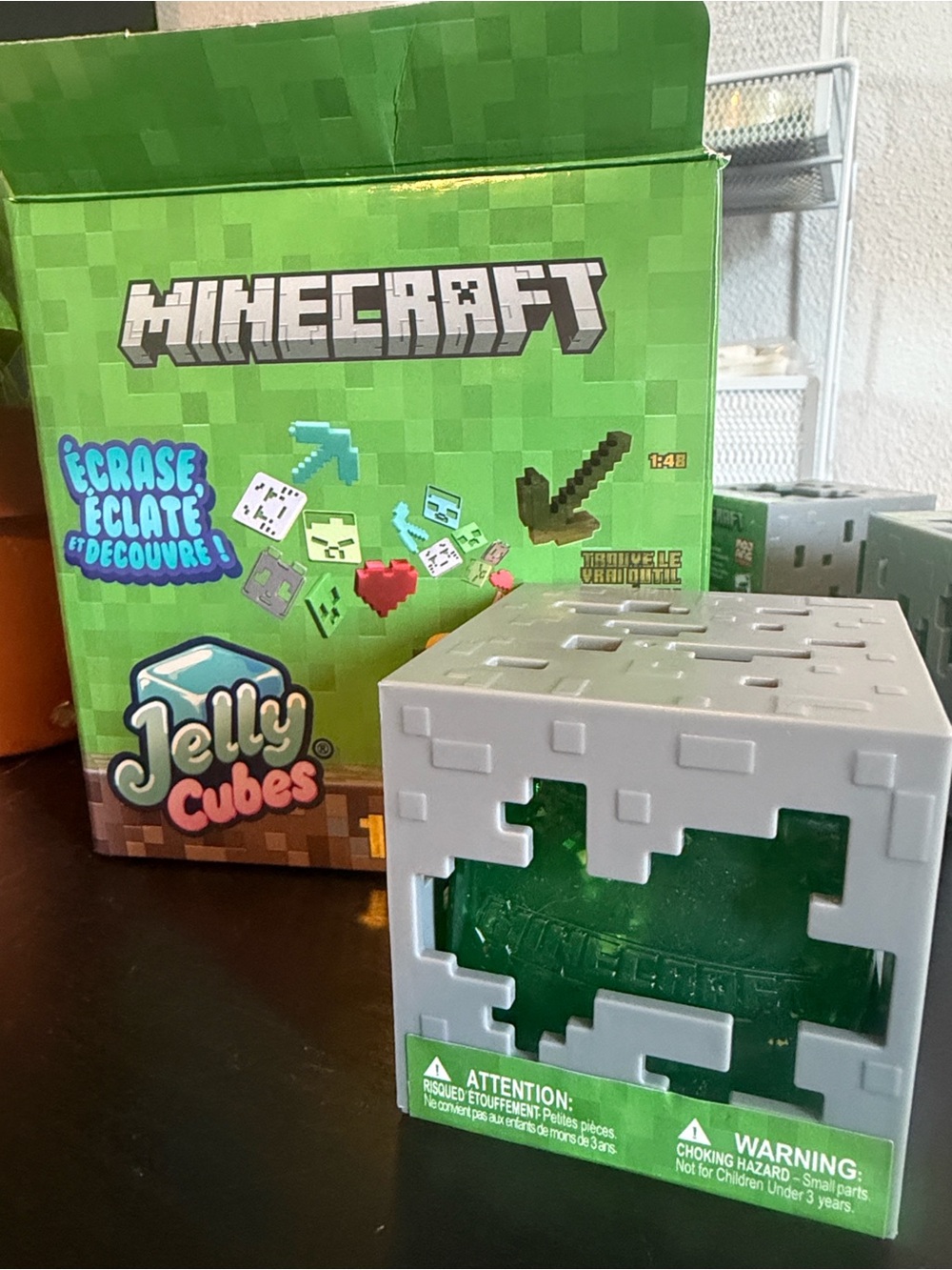 Minecraft Jelly Cubes Kids Toy - Green Jelly Cube